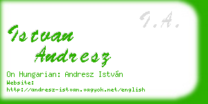 istvan andresz business card