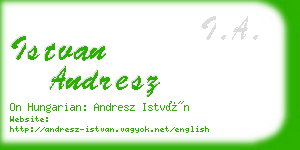 istvan andresz business card